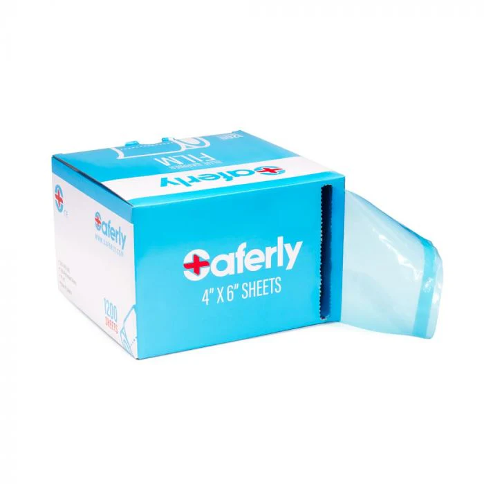 Saferly Medical Blue Barrier Film — 4" x 6" — One Roll of 1200 Perforated Sheets - Image 4