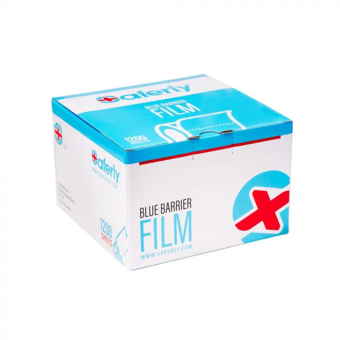 Saferly Medical Blue Barrier Film — 4" x 6" — One Roll of 1200 Perforated Sheets - Image 5