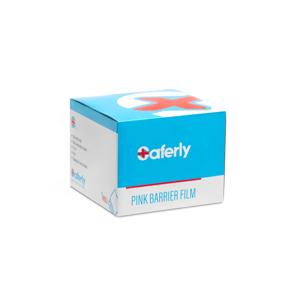 Saferly Medical Pink Barrier Film — 4" x 6" — One Roll of 1200 Perforated Sheets - Image 6