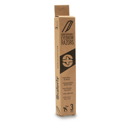 Saferly Biodegradable Eyebrow Razors - 3 Pack - Image 2