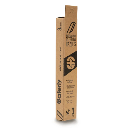 Saferly Biodegradable Eyebrow Razors - 3 Pack - Image 3