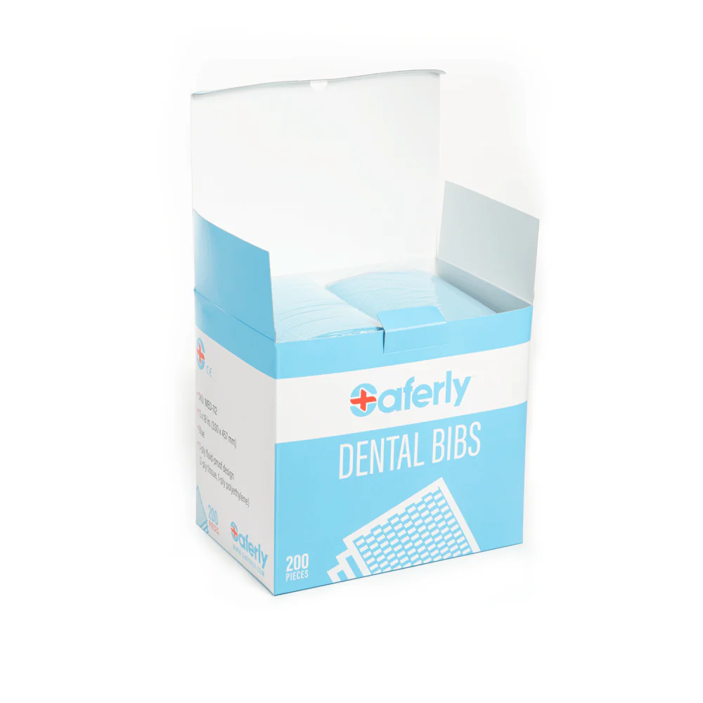 Saferly Blue Dental Bibs - Image 2