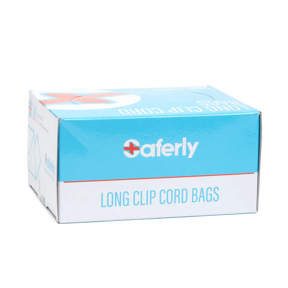 Saferly 32" Clip Cord Sleeves + Machine Bags — Blue — Box of 200 - Image 3