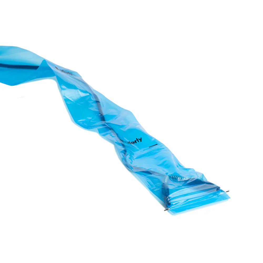 Saferly 32" Clip Cord Sleeves + Machine Bags — Blue — Box of 200 - Image 4