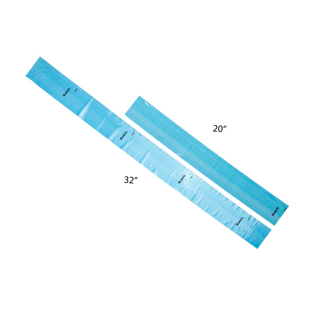 Saferly 32" Clip Cord Sleeves + Machine Bags — Blue — Box of 200 - Image 7