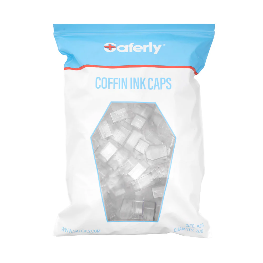 Saferly Coffin Ink Caps — #25 — Bag of 200 — Pick Color - Image 2