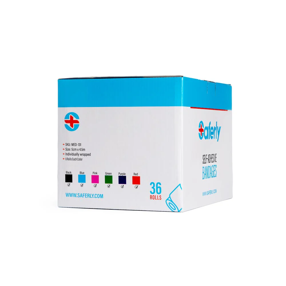 Saferly 2” Medical Cohesive Wrap — Assorted Colors — Case of 36 - Image 11