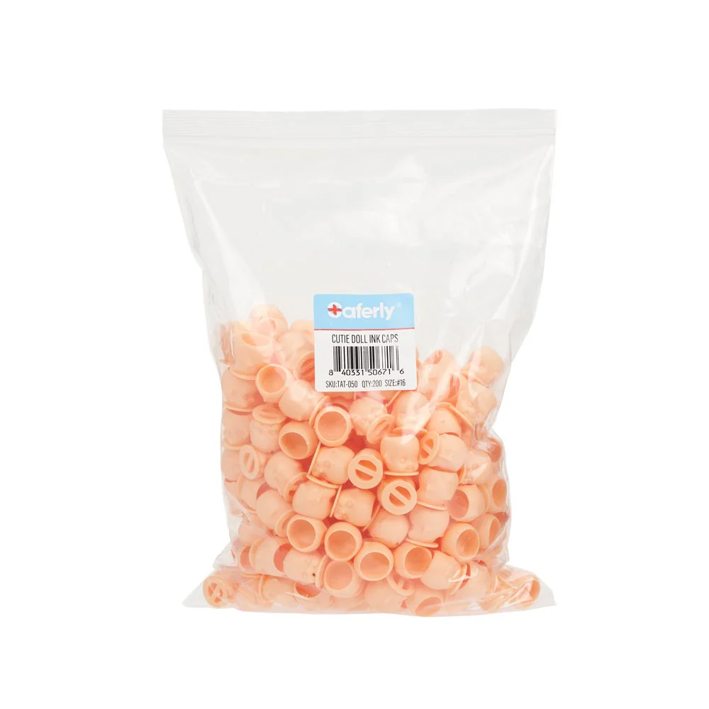 Saferly Cutie Doll Head Ink Caps — Size #16 (Large) — Bag of 200 - Image 10