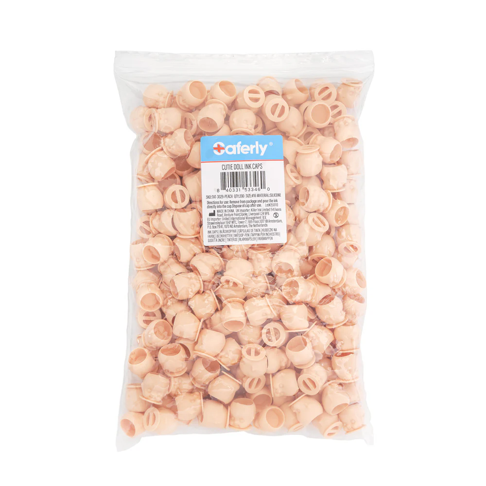 Saferly Cutie Doll Head Silicone Ink Caps —Size #16 (Large) — Bag of 200 - Image 7