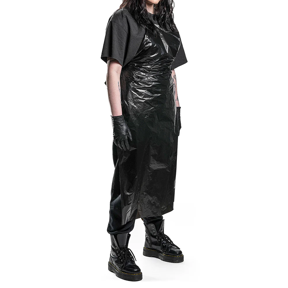 Saferly Disposable Black Aprons — Pack of 100 - Image 2