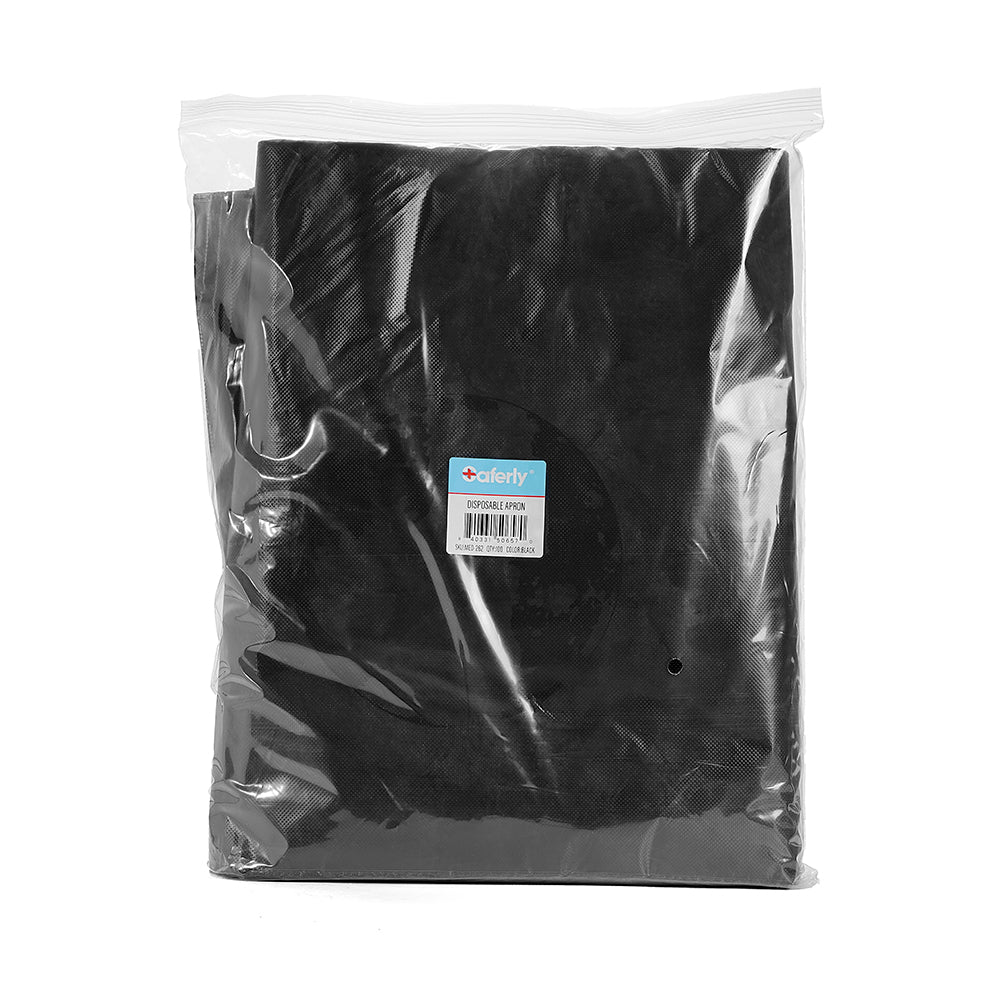 Saferly Disposable Black Aprons — Pack of 100 - Image 4
