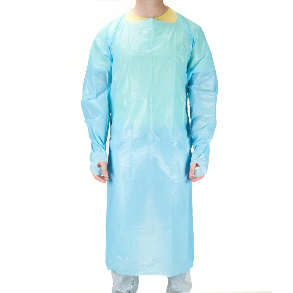 Saferly Disposable Blue Medical Gowns — Box of 10 - Image 5