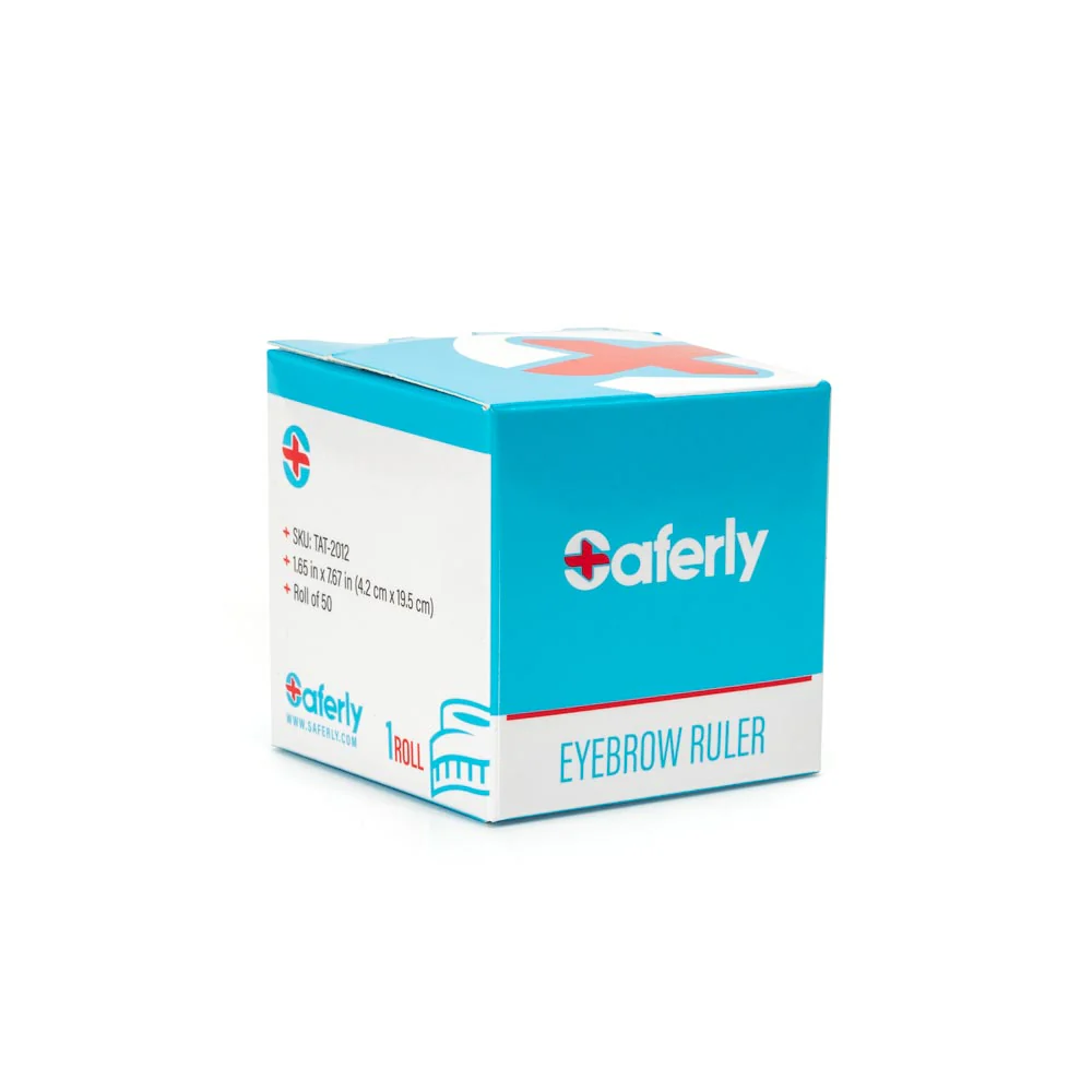 Saferly Disposable Eyebrow Ruler Stickers — Roll of 50 - Image 3