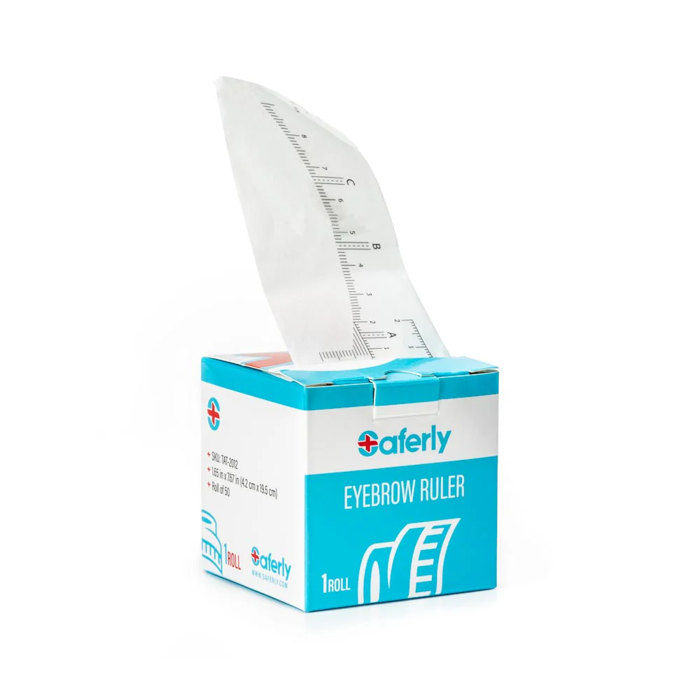 Saferly Disposable Eyebrow Ruler Stickers — Roll of 50 - Image 4