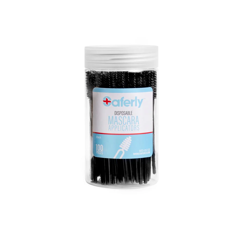 Saferly Disposable Mascara Applicators — Tub of 100 - Image 4
