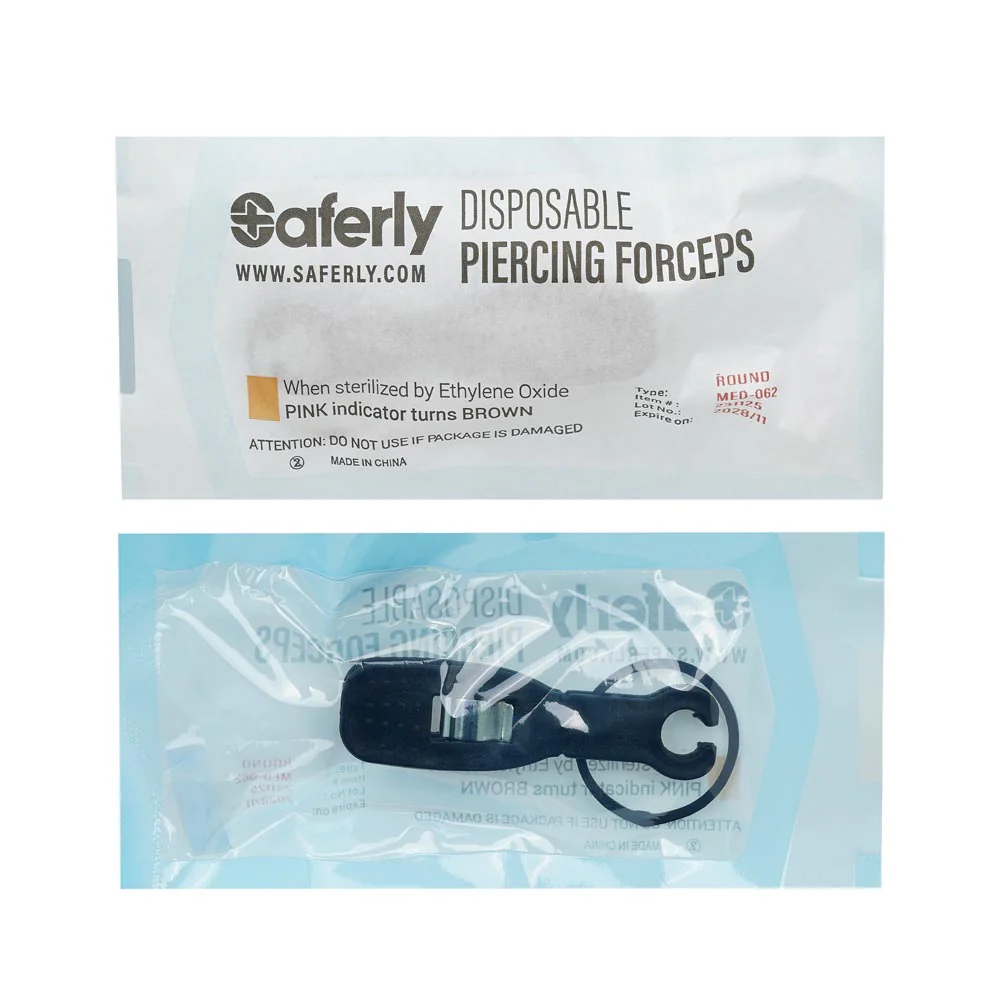Saferly Disposable Round Piercing Forceps - Image 5