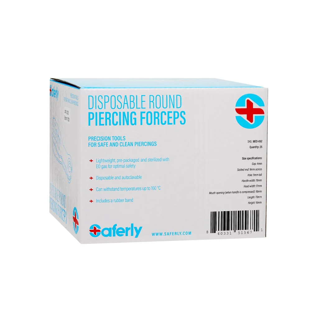 Saferly Disposable Round Piercing Forceps - Image 8