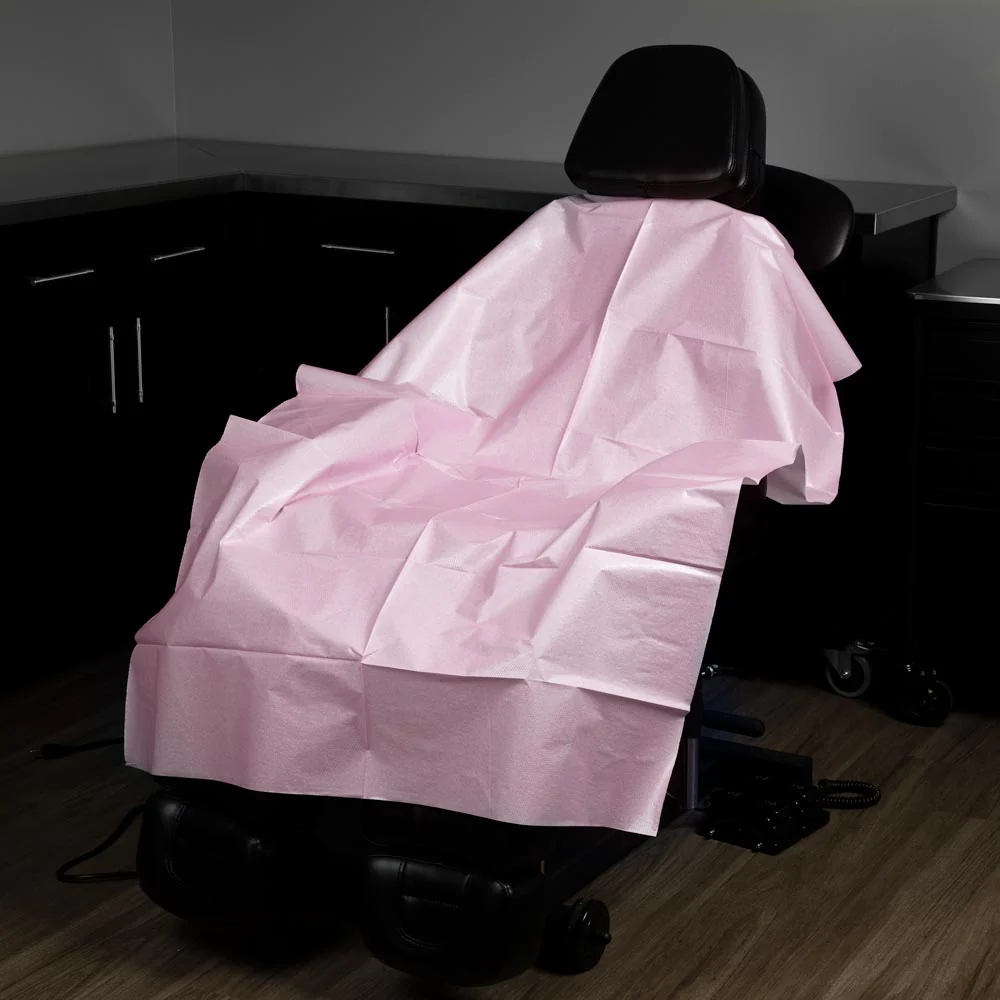 Saferly Pink Cloth Drape Sheets — 40" x 60" — Bag of 10 - Image 4