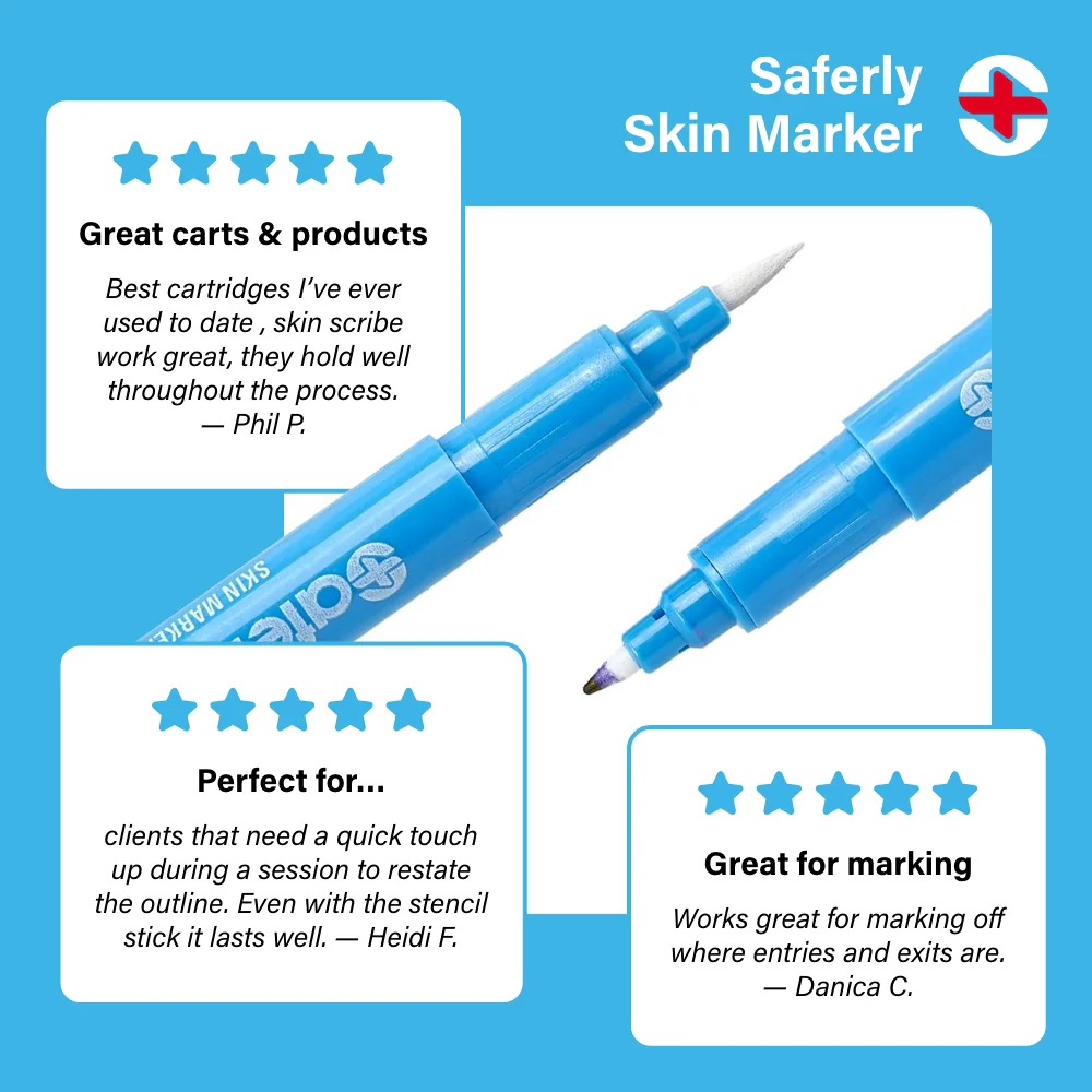 Saferly Fine Tip Surgical Skin Markers — Single or Case of 100 - Image 19