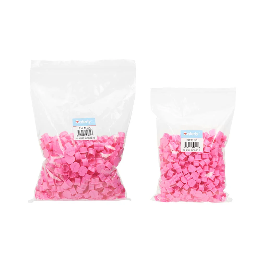 Saferly Heart Ink Caps — Bag of 500 — Pick Color and Size - Image 9