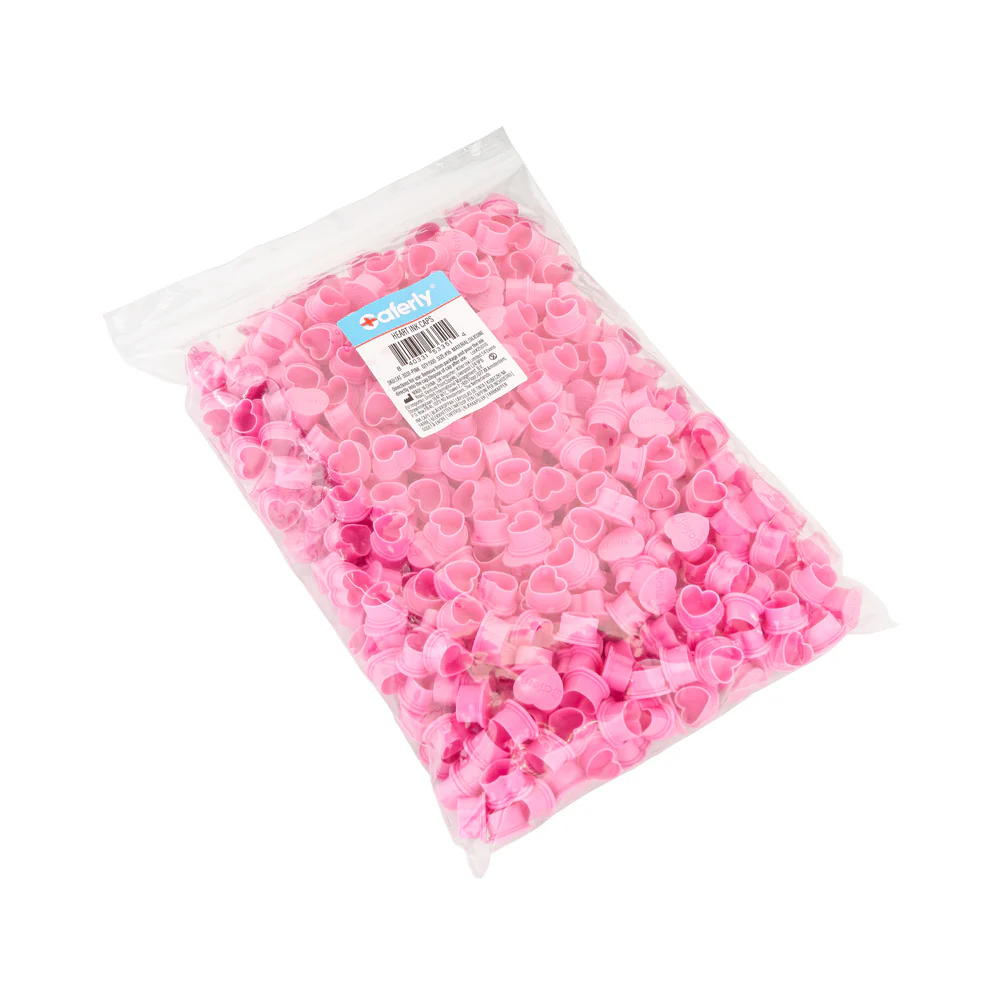 Saferly Heart Silicone Ink Caps — Pick Size and Color — Bag of 500 - Image 16