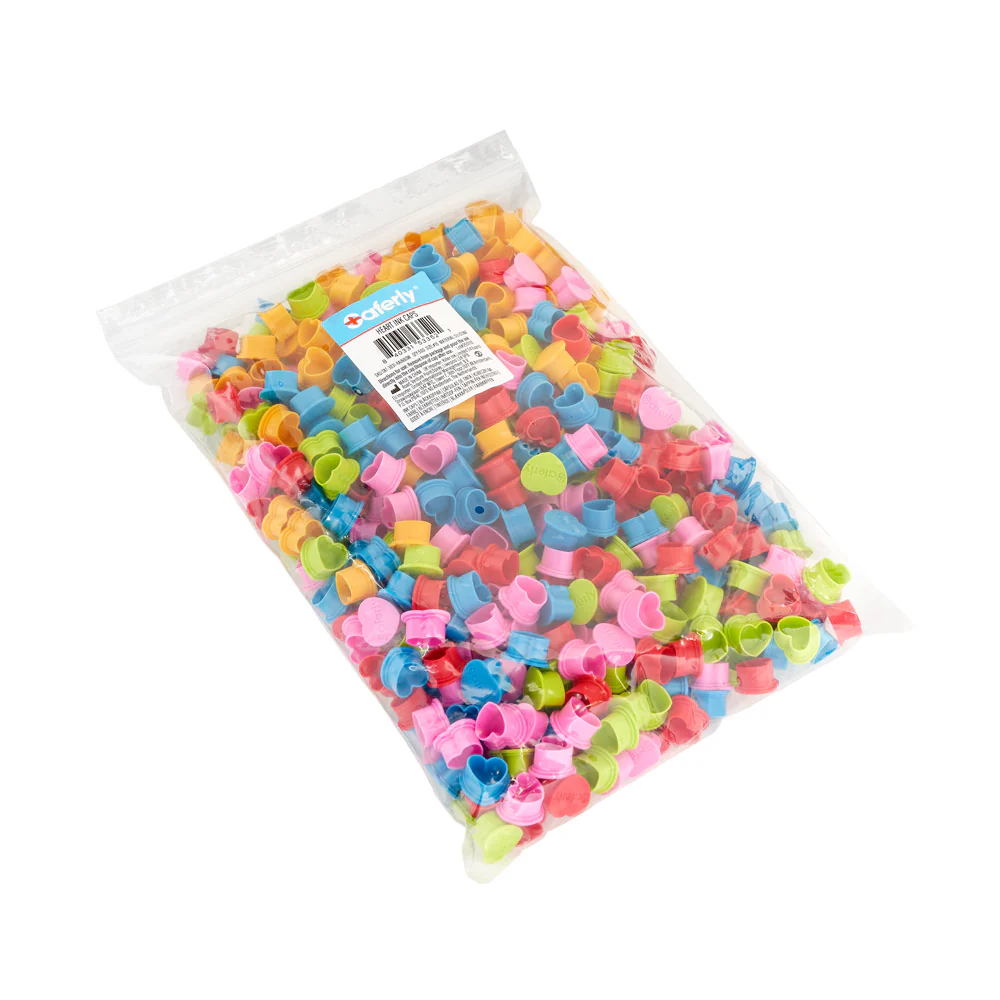 Saferly Heart Silicone Ink Caps — Pick Size and Color — Bag of 500 - Image 20
