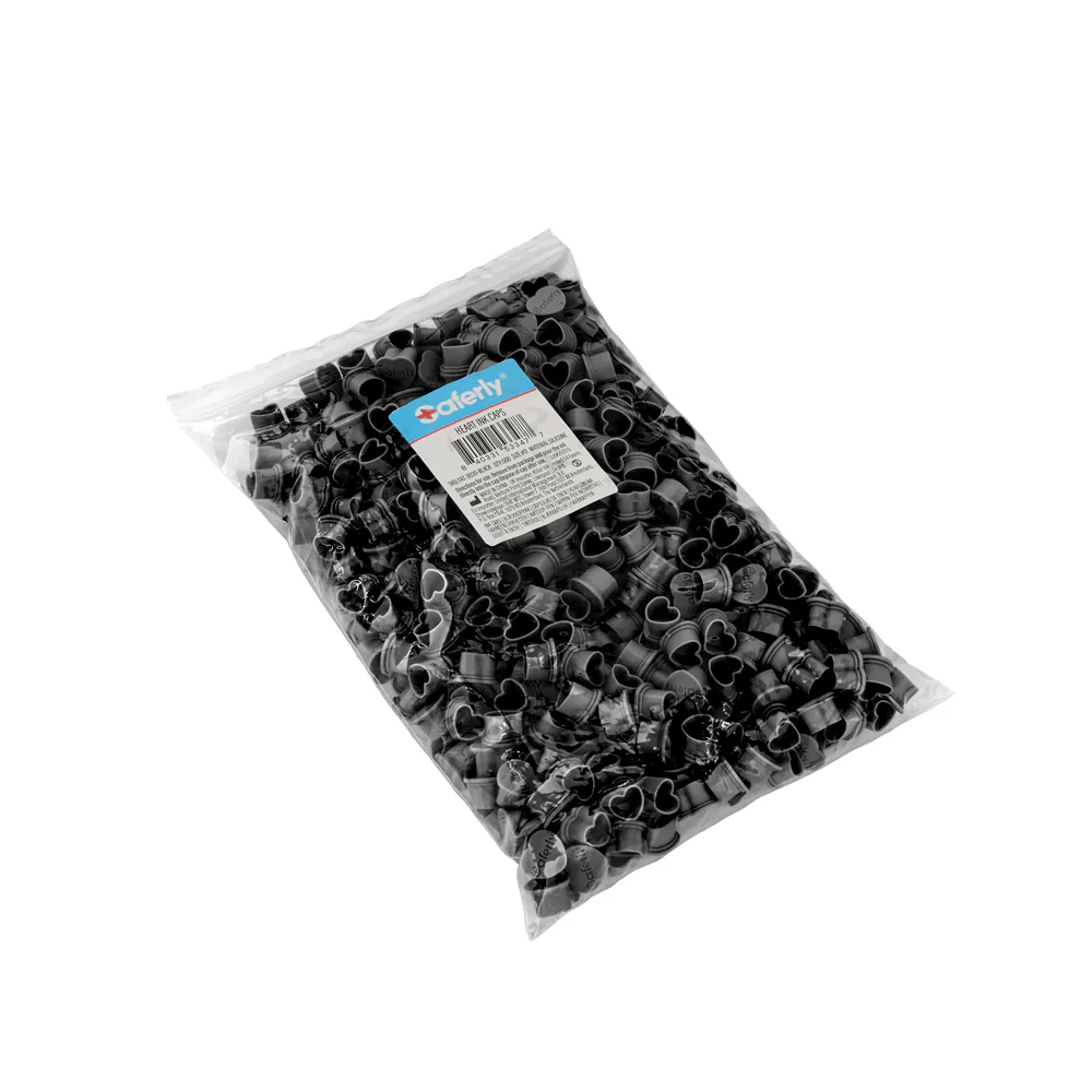 Saferly Heart Silicone Ink Caps — Pick Size and Color — Bag of 500 - Image 8