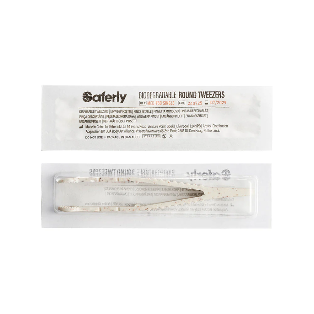 Saferly Medical Biodegradable Sterilized Round Tip Tweezers — Box of 25 - Image 5