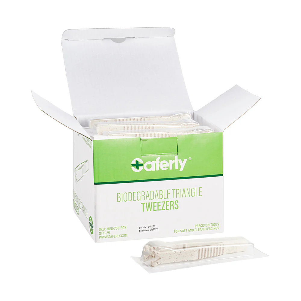 Saferly Medical Biodegradable Sterilized Triangle Tip Tweezers — Box of 25 - Image 4
