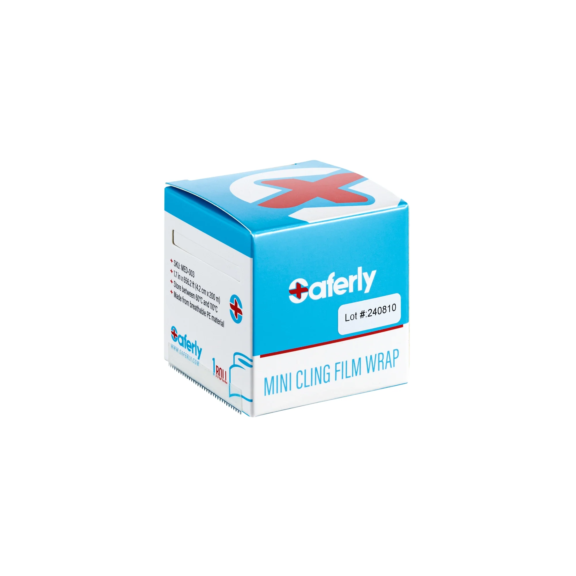 Saferly Medical Mini Cling Film Wrap — 4.2cm x 200m Roll - Image 5