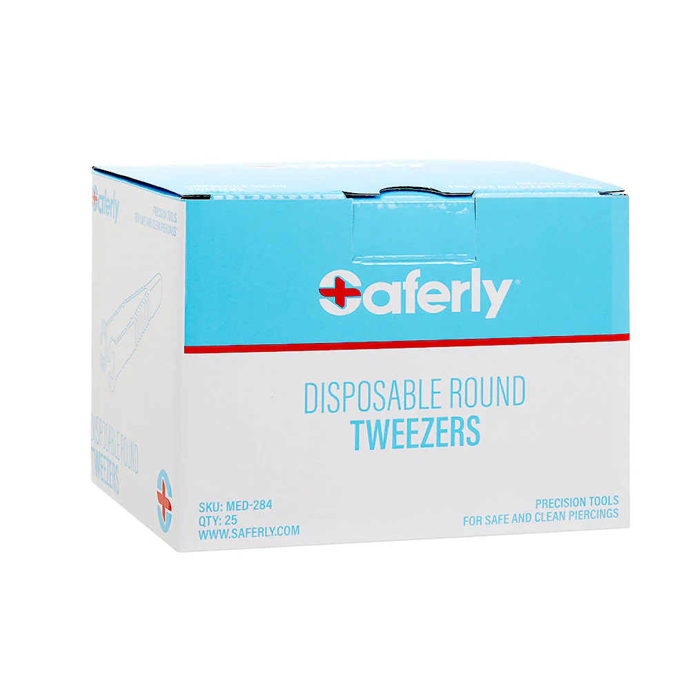 Saferly Medical Sterilized Round Tweezers - Single or Case of 25 - Image 5