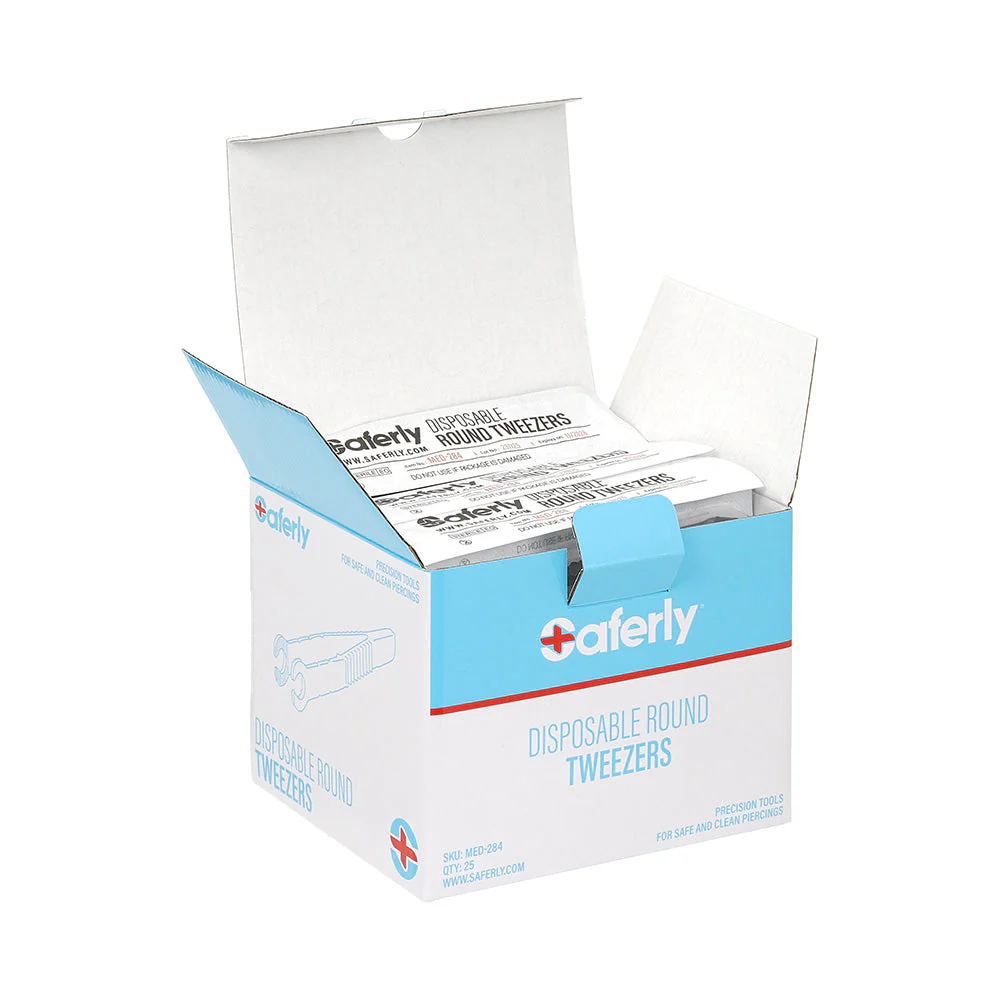 Saferly Medical Sterilized Round Tweezers - Single or Case of 25 - Image 7