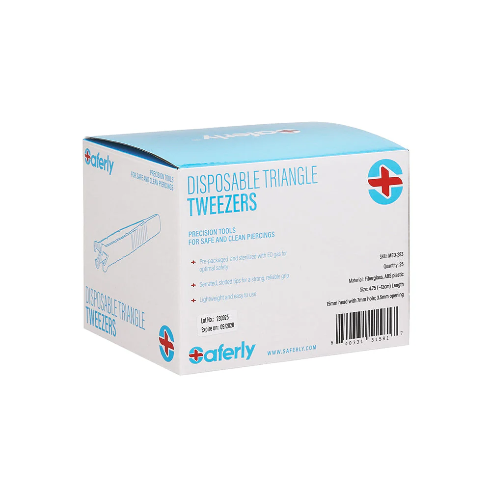 Saferly Medical Sterilized Triangle Tweezers — Single or Case of 25 - Image 9
