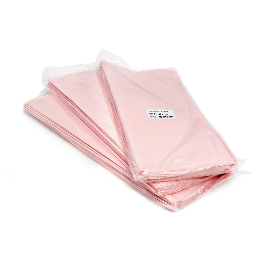 Saferly Pink Cloth Drape Sheets — 40" x 60" — Case of 100 - Image 4