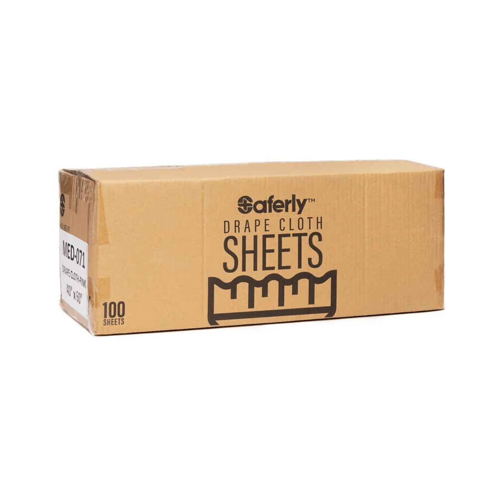 Saferly Pink Cloth Drape Sheets — 40" x 60" — Case of 100 - Image 5