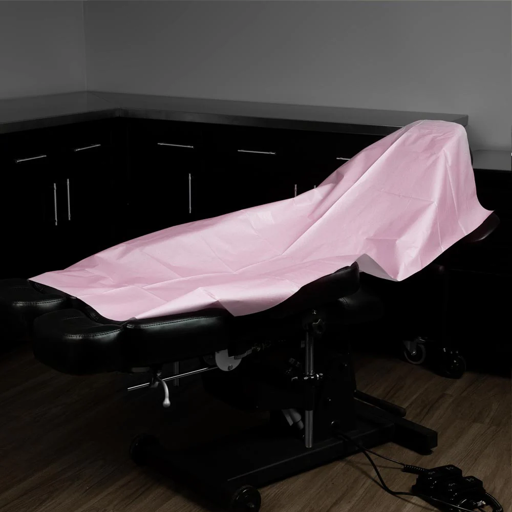 Saferly Pink Cloth Drape Sheets — 40" x 60" — Case of 100 - Image 7