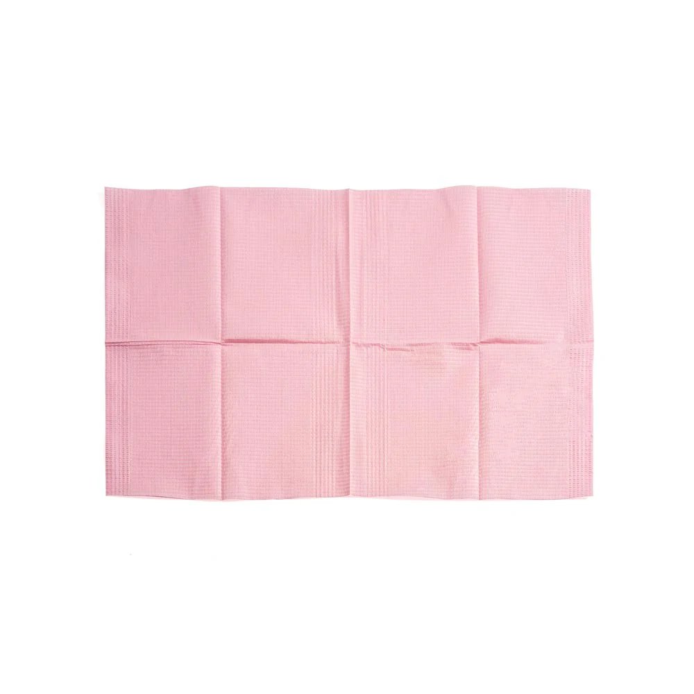 Saferly Pink Dental Bibs — Box of 200 - Image 3