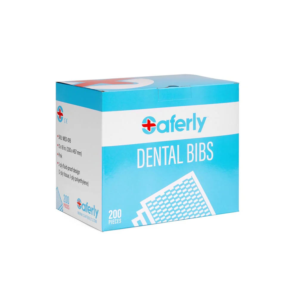 Saferly Pink Dental Bibs — Box of 200 - Image 6