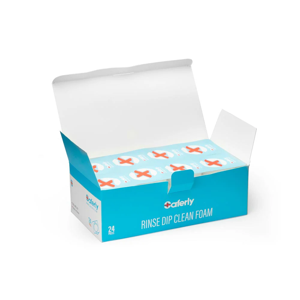 Saferly Rinse Caps with Foam — Box of 24 - Image 2