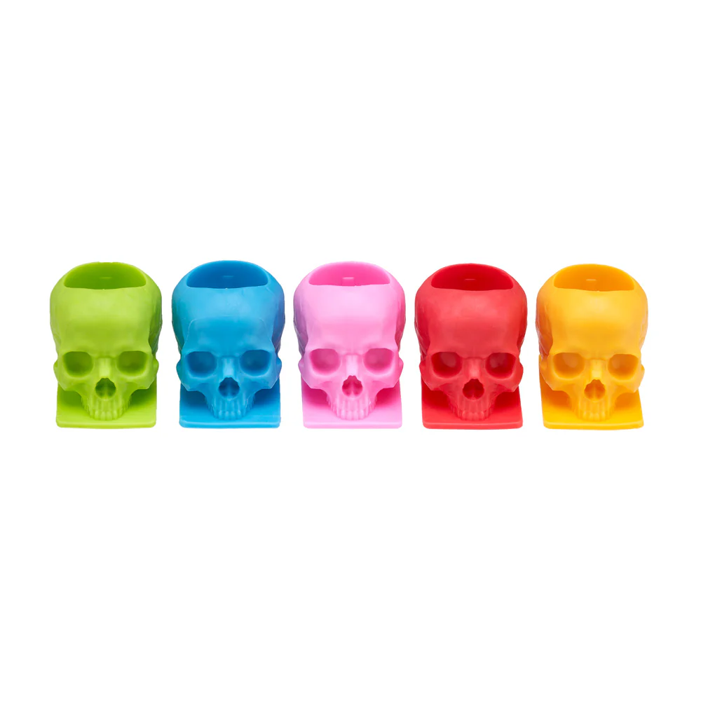 Saferly Skull Silicone Ink Caps —Size #16 (Large) — Bag of 200 — Pick Color - Image 18
