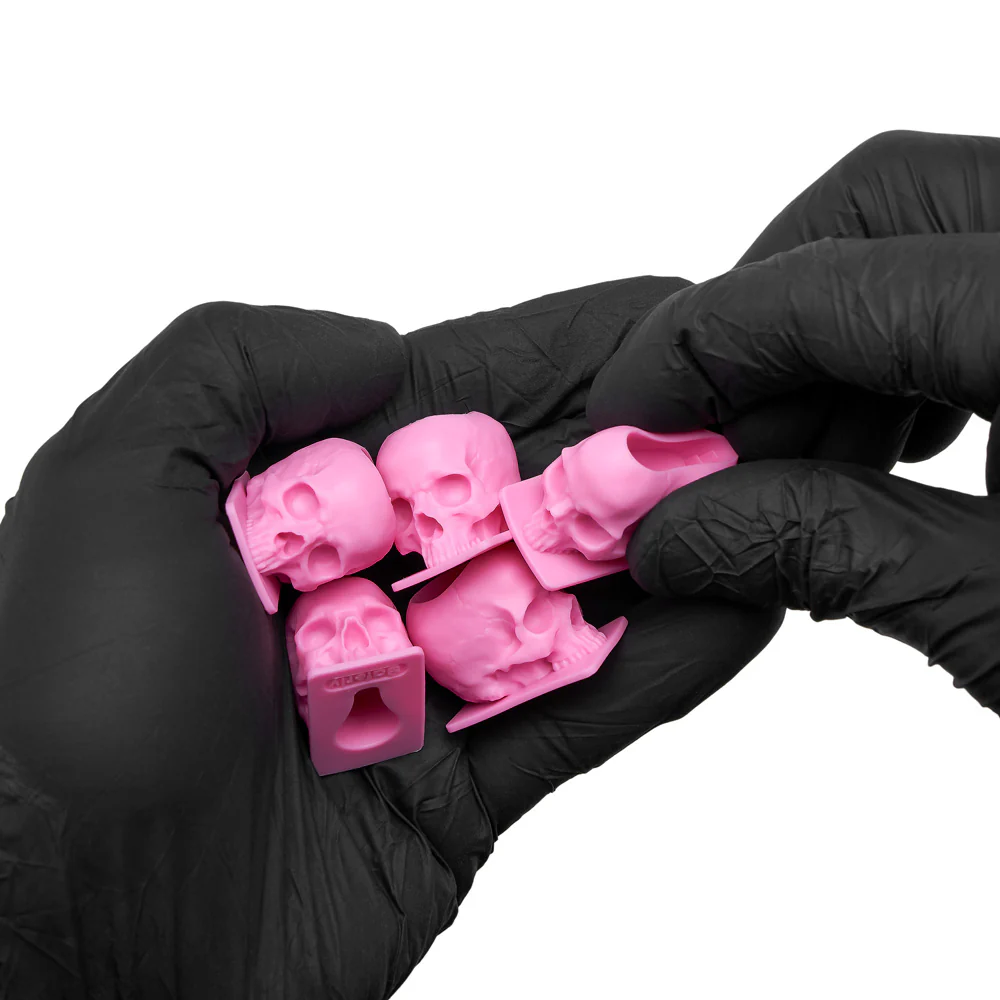 Saferly Skull Silicone Ink Caps —Size #16 (Large) — Bag of 200 — Pick Color - Image 21