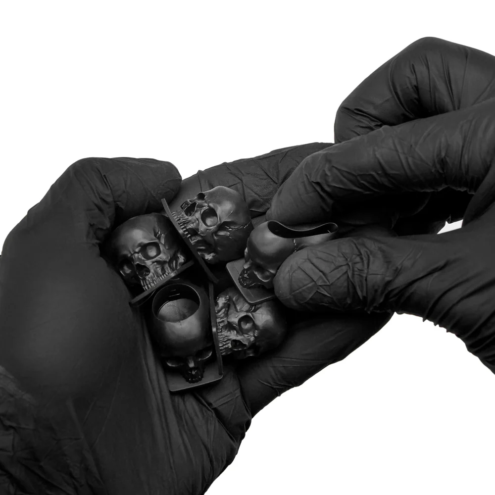 Saferly Skull Silicone Ink Caps —Size #16 (Large) — Bag of 200 — Pick Color - Image 22