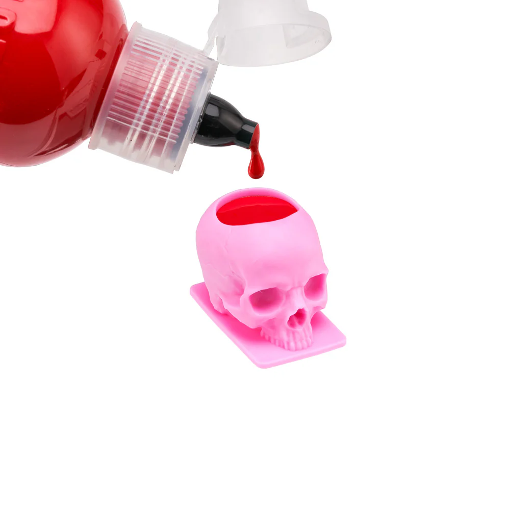 Saferly Skull Silicone Ink Caps —Size #16 (Large) — Bag of 200 — Pick Color - Image 6