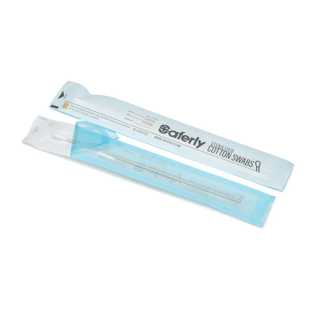 Saferly Sterilized Cotton Swabs — Box of 100 - Image 4