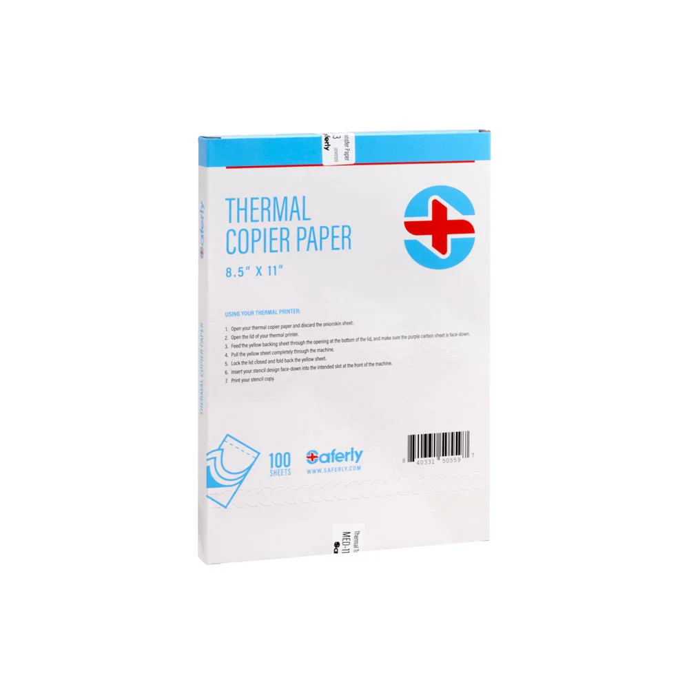 Saferly Tattoo Thermal Image Copier Stencil Paper — 8-1/2" x 11” — 100 Sheets - Image 10