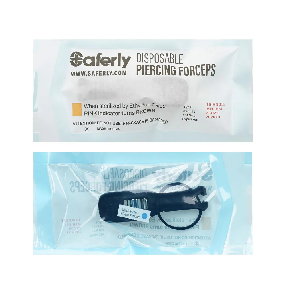 Saferly Triangle Disposable Piercing Forceps - Image 5