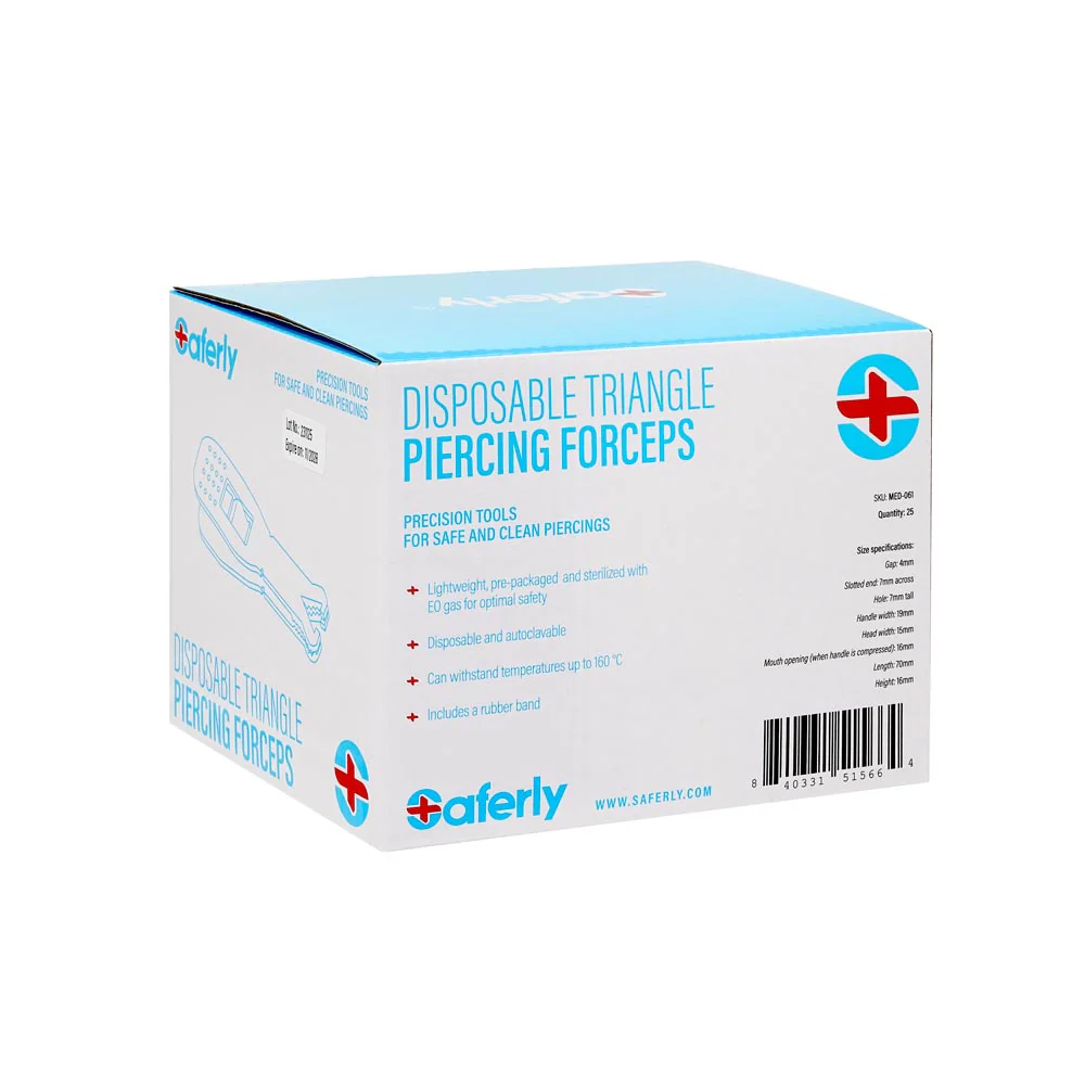 Saferly Triangle Disposable Piercing Forceps - Image 8