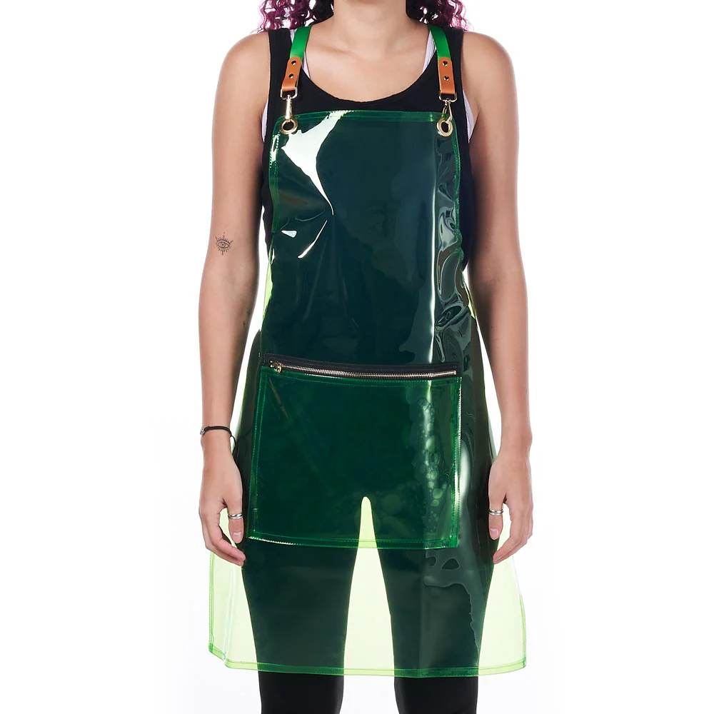 Saferly Vinyl Apron — Green - Image 6