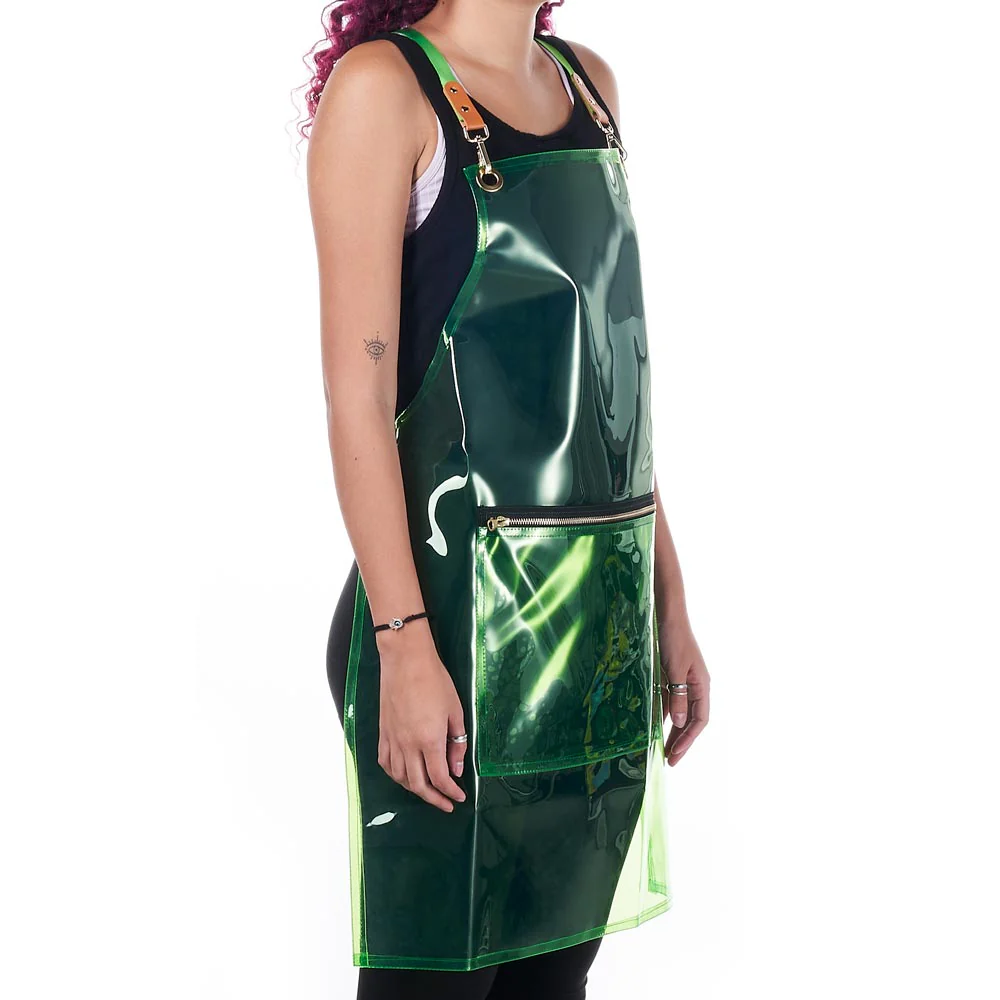 Saferly Vinyl Apron — Green - Image 8