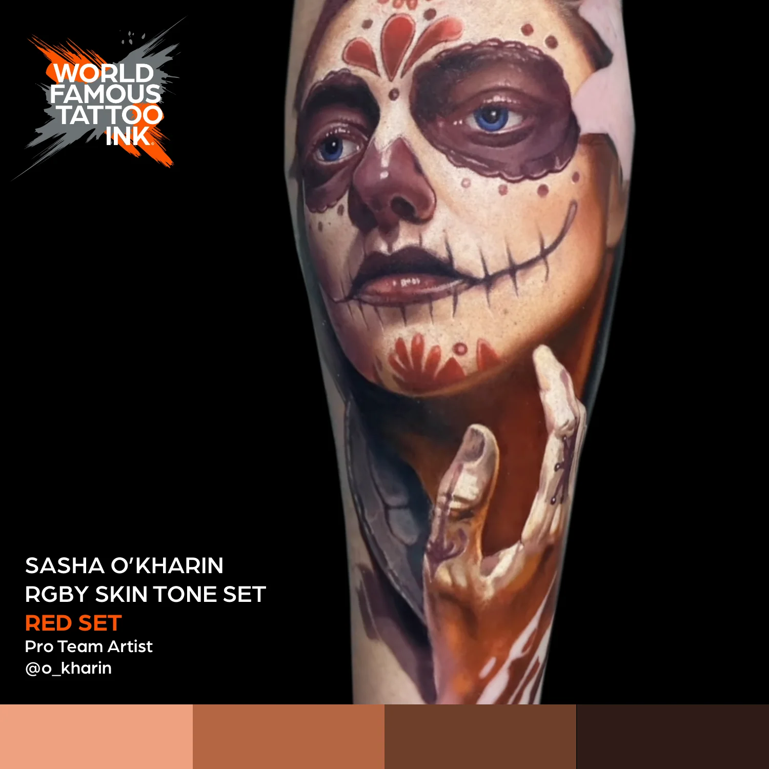 Sasha O’Kharin RGBY Skin Tone Red Mini Set of 4 Colors — World Famous — 1oz - Image 3